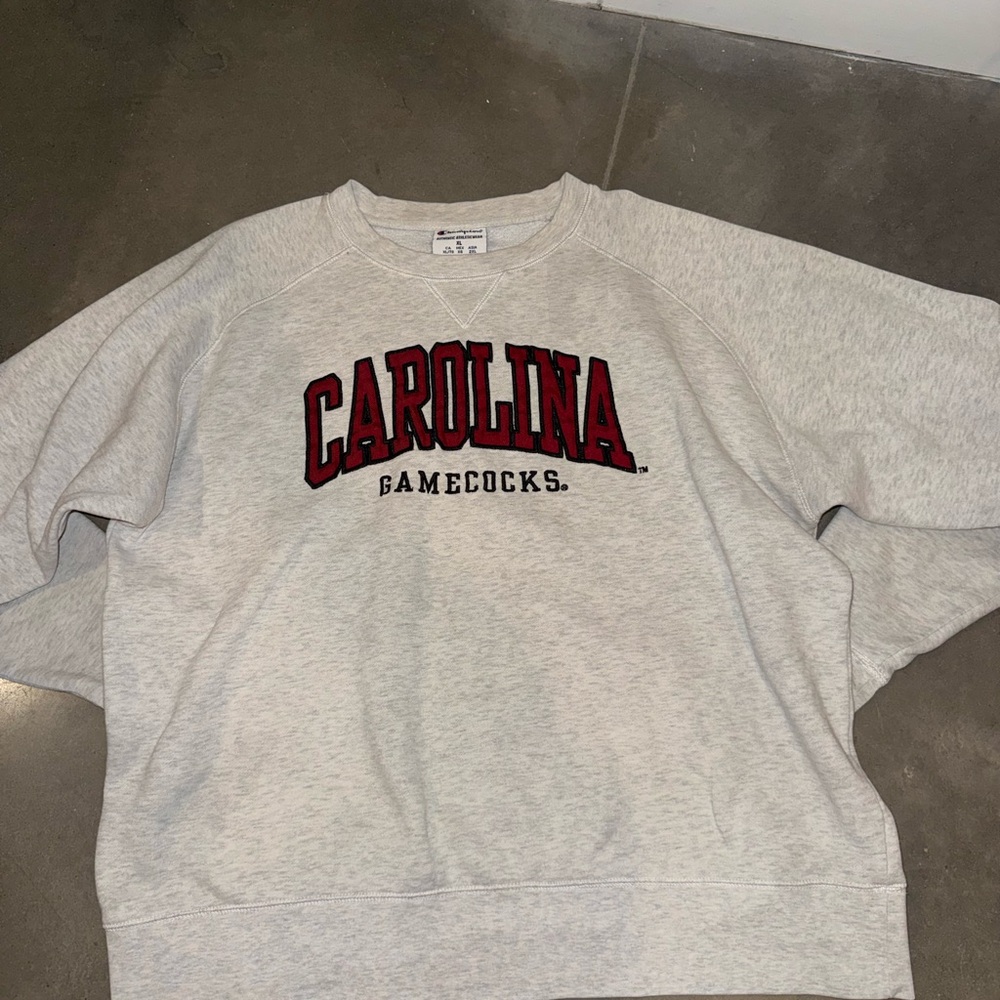 Champion Gray Carolina Gamecocks Crewneck Sweater